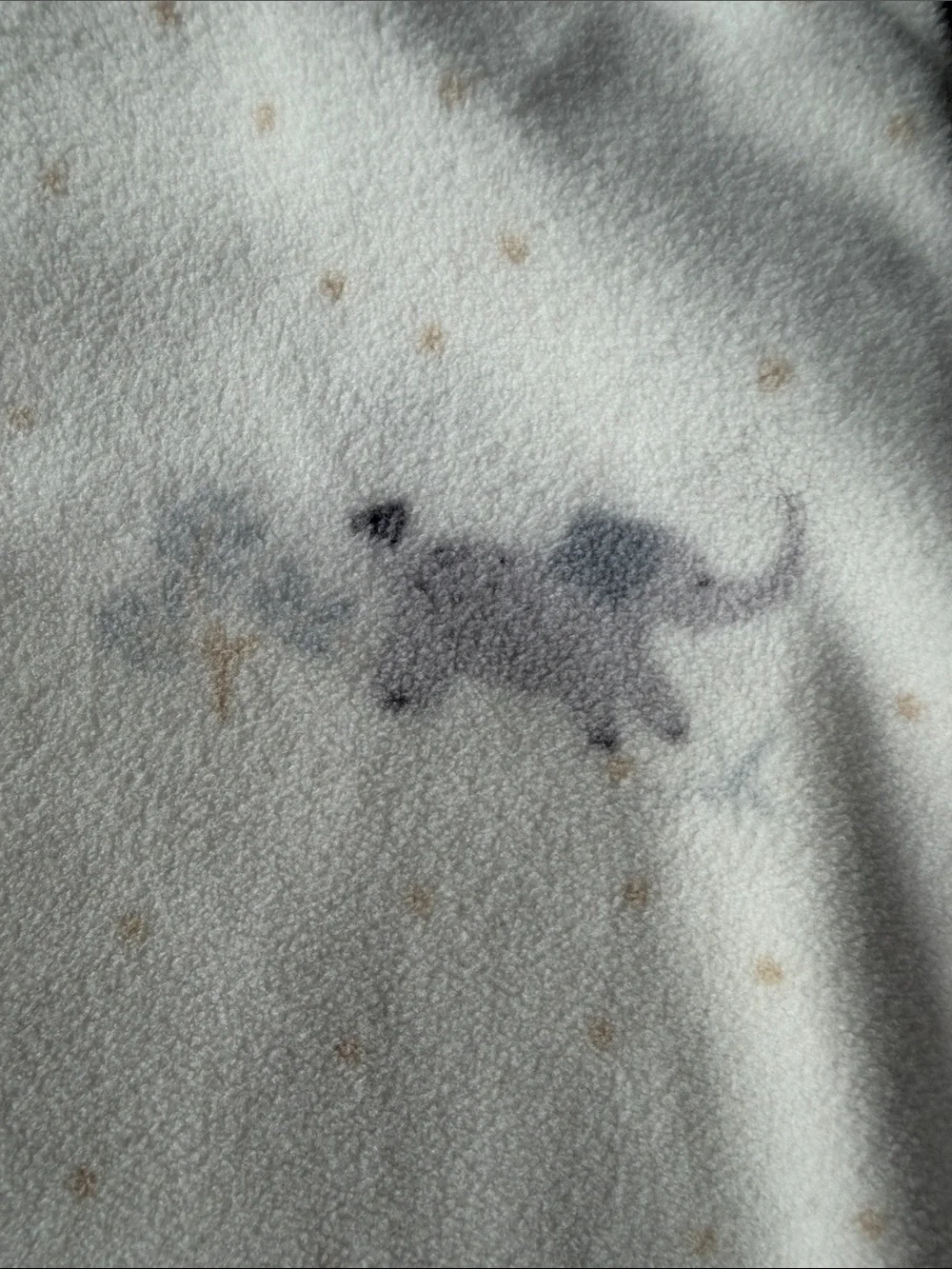 Carter's Cream Sleep Sack with Subtle Gray Elephant Print 0-3M